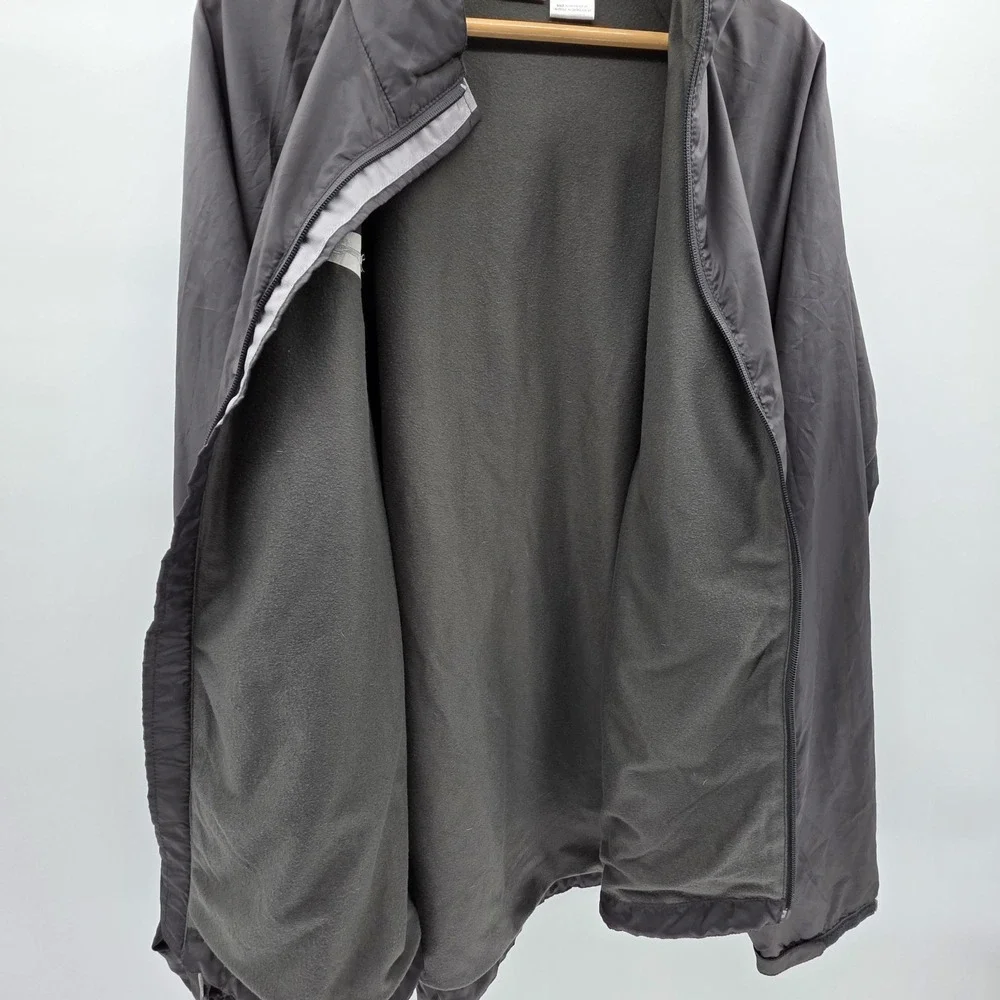 The North Face Stow Jacket Mens‎ XL Gray Full Zip Windbreaker Fleece Lined